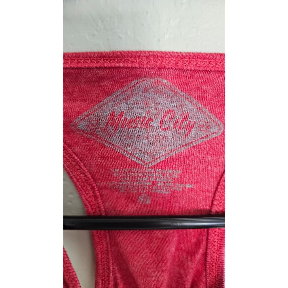 Music City Nudie's Nashville Racerback Tank Top Heather Red - Picture 2 of 4